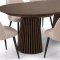 Tokyo ensemble pour salle � manger table � manger smoked �120x120-160-200 incl. 2 rallonges, 6 chaises boucl� beige.