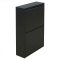 Pisa skoskab med 2 l�ger. Metal sort. Leveres f�rdig samlet.