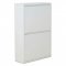 Pisa skoskab med 2 l�ger. Metal hvid. Leveres f�rdig samlet.