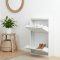 Pisa skoskab med 2 l�ger. Metal hvid. Leveres f�rdig samlet.