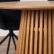 Tokyo Essgruppe Tisch 120x120/160/200cm inkl. 2 Einlegeplatten Eiche naturfarben und 6 Moon St�hle Velours schwarz.