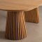 Tokyo Essgruppe Tisch 120x120/160/200cm inkl. 2 Einlegeplatten Eiche naturfarben und 6 Moon St�hle Velours grau.