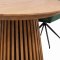 Tokyo Essgruppe Tisch 120x120/160/200cm inkl. 2 Einlegeplatten Eiche naturfarben und 6 Moon St�hle Velours gr�n.