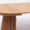 Tokyo Essgruppe Tisch 120x120/160/200cm inkl. 2 Einlegeplatten Eiche naturfarben und 6 Moon St�hle Velours beige.