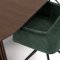 Tokyo Essgruppe Tisch 120x120/160/200cm inkl. 2 Einlegeplatten Eiche Smoked und 6 Moon St�hle Velours gr�n.