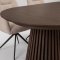 Tokyo Essgruppe Tisch 120x120/160/200cm inkl. 2 Einlegeplatten Eiche Smoked und 6 Moon St�hle boucle beige.