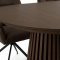Tokyo Essgruppe Tisch 120x120/160/200cm inkl. 2 Einlegeplatten Eiche Smoked und 6 Moon St�hle boucle braun.
