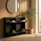 Pisa skoskab med 4 l�ger. Metal sort. Leveres f�rdig samlet.