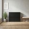 Pisa skoskab med 4 l�ger. Metal sort. Leveres f�rdig samlet.