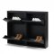 Pisa skoskab med 4 l�ger. Metal sort. Leveres f�rdig samlet.