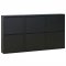 Pisa skoskab med 6 l�ger. Metal sort. Leveres f�rdig samlet.