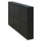 Pisa skoskab med 6 l�ger. Metal sort. Leveres f�rdig samlet.