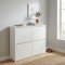 Pisa skoskab med 4 l�ger. Metal hvid. Leveres f�rdig samlet.