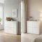 Pisa skoskab med 4 l�ger. Metal hvid. Leveres f�rdig samlet.
