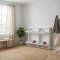 Pisa skoskab med 4 l�ger. Metal hvid. Leveres f�rdig samlet.