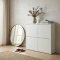 Pisa skoskab med 4 l�ger. Metal hvid. Leveres f�rdig samlet.