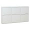 Pisa skoskab med 6 l�ger. Metal hvid. Leveres f�rdig samlet.