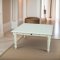 Amaretta sofabord 100x100 cm med 1 skuffe antikk hvit, antikk patinert.