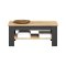 Universal Couchtisch grau, Eiche dekor.