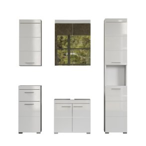 AmandaMandoBea badrumsm�bler 5 delar vit h�gblank, vit.