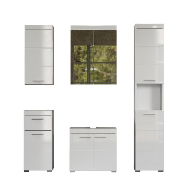 AmandaMandoBea badrumsm�bler 5 delar vit h�gblank, vit.