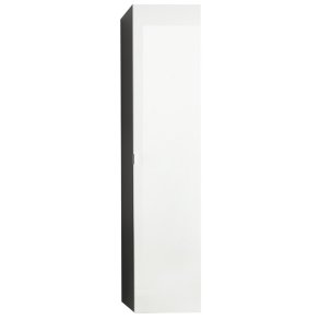 Beach wysoka szafka łazienkowa 1 drzwi szary, biały wysoki połysk.