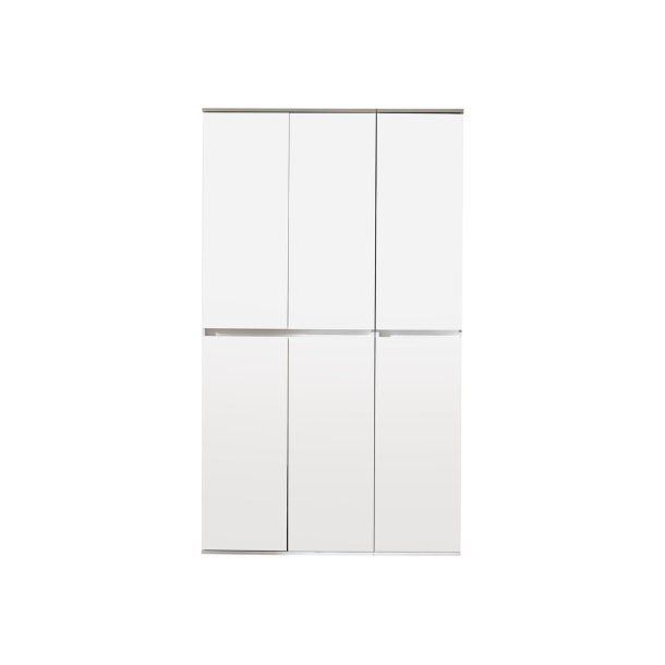 Minor Kleiderschrank 6 Tren, weiss, Spiegel.