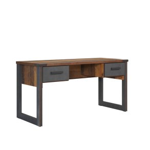 Prime Schreibtisch 2 Schubladen, Old Wood dekor.