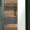 Irwin Kleiderschrank 2 Tren, grau Matera Dekor, Old Wood Dekor.