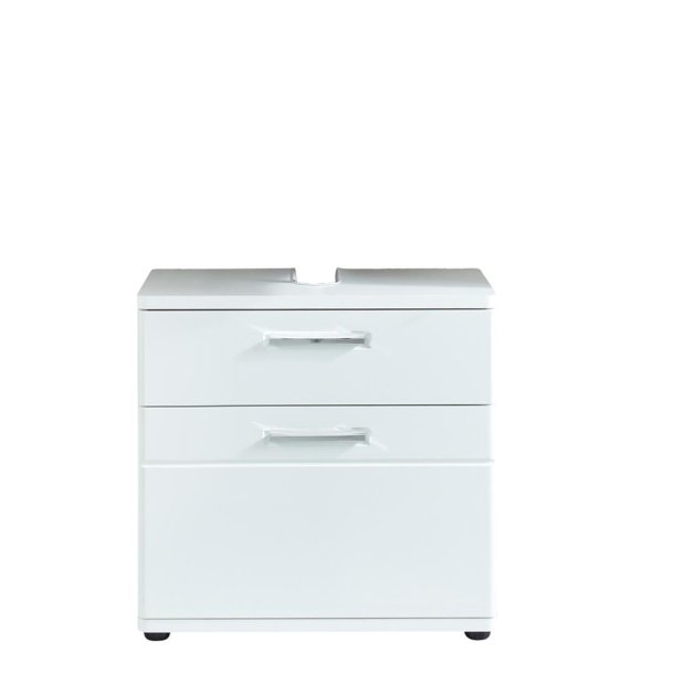 Monte vaskeskap hvit h�yglans, hvit.