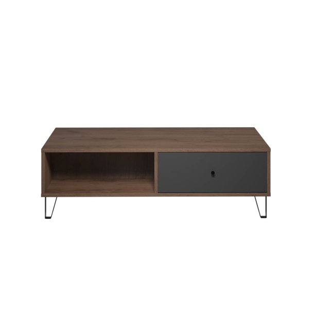 Montez Couchtisch 2 Schubladen, 2 Fcher, graphite.