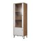 Touch Vitrinenschrank 2 Tren Artisan Eiche dekor, wei matt.