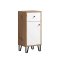 Touch Badschrank wei matt, Eiche dekor.