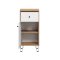 Touch Badschrank wei matt, Eiche dekor.