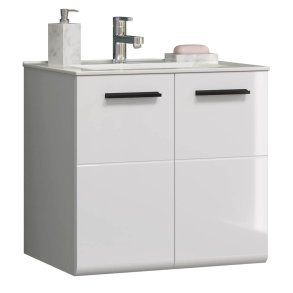 Riva tvttskp 2 drrar, vit hgglans.