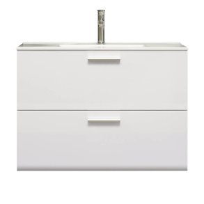 Riva tvättskp 2 ldor, vit högglans, gr.