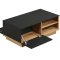 Synnax Couchtisch 2 Klaptren, 4 Ablagen grau,Eiche dekor.