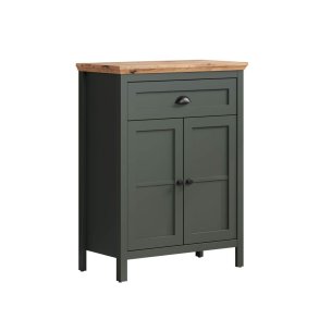 Stanton Kommode grn, Eiche dekor.