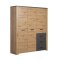 FollowSZ Kleiderschrank Eiche dekor, grau.