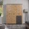 FollowSZ Kleiderschrank Eiche dekor, grau.