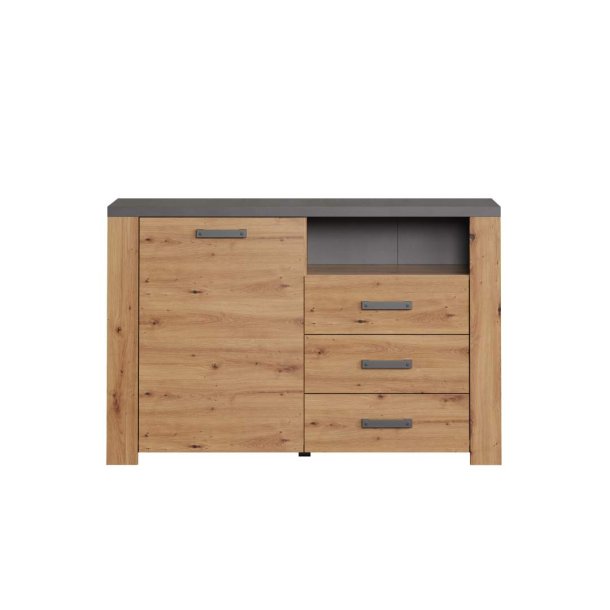 Follow Sideboard Eiche dekor, grau.