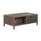 Fusion Couchtisch 2 Schubladen, 2 Regale Bronze-Dekor.
