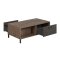 Fusion Couchtisch 2 Schubladen, 2 Regale Bronze-Dekor.