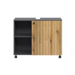 PureBliss szafka pod umywalkę dąb dekor, antracyt.