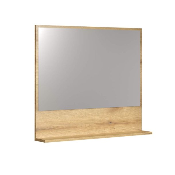 PureBliss bad speil 80cm med hylle eik dekor.
