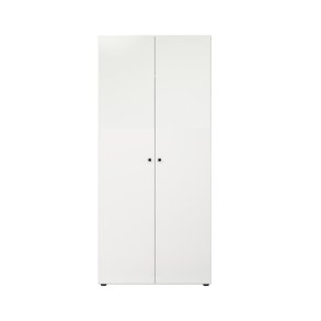 Basics garderobeskap 2 d�rer hvit.