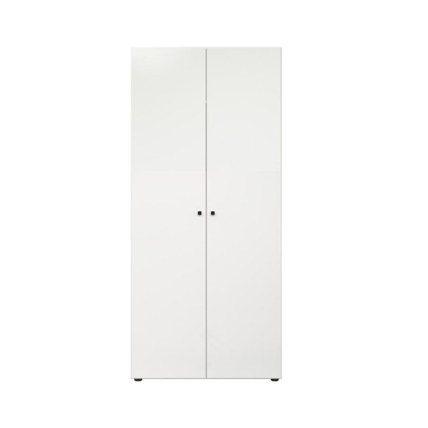 Basics garderobeskap 2 d�rer hvit.