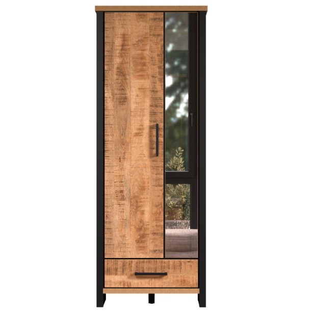 Enna garderobeskap 2 d�rer, 1 skuffe mango dekor.