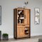 Enna Vitrinenschrank 3 T�ren, 1 Schublade, 3 Regale Mango-Dekor.