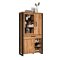 Enna Vitrinenschrank 3 T�ren, 1 Schublade, 3 Regale Mango-Dekor.